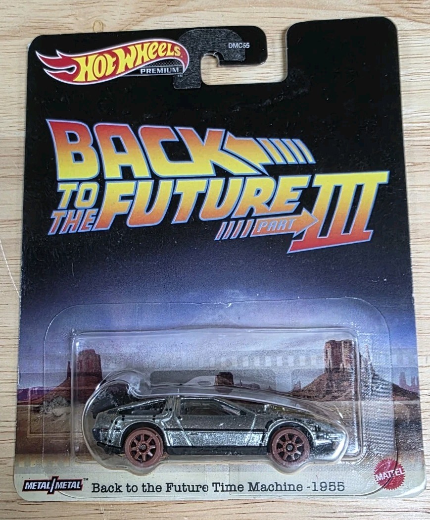 Hot Wheels Premium Back To The Future III DeLorean Time Machine 1955