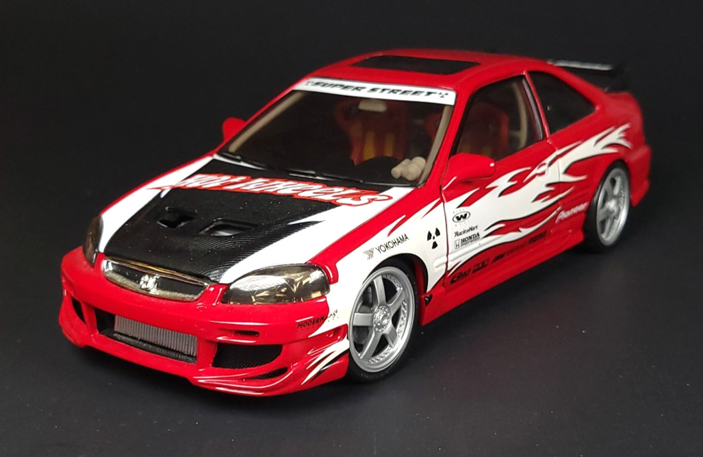 Hot Wheels No Box Honda Civic Si red Super Street 1/18