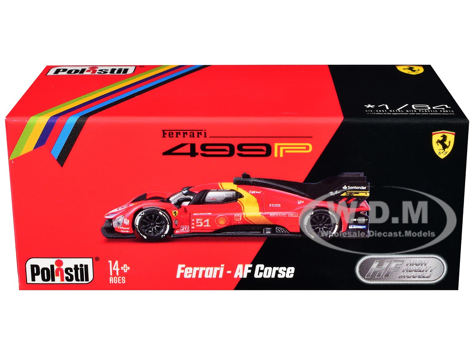FERRARI 499P #51 WINNER “24H LE MANS” (2023) 1/64 DIECAST BY POLISTIL 64FE02071