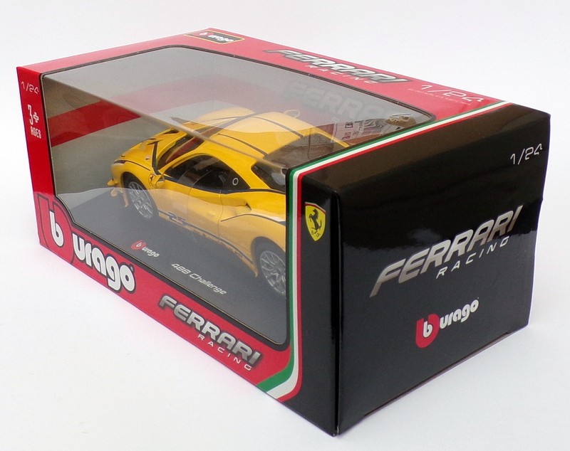 Burago 1/24 Scale Model Car 18-26307 – Ferrari 488 Challenge – Yellow