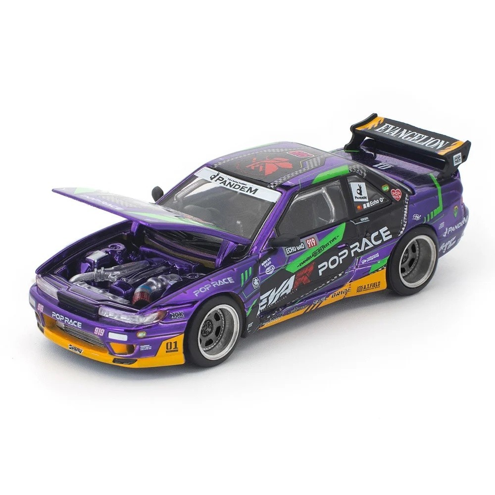 Pop Race EVA RT Test Type-01 Pandem Nissan Silvia S13 1:64 PR640432