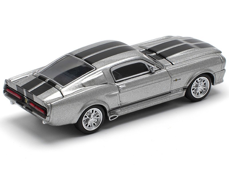 SHELBY MUSTANG GT500 GRAY 1/64 DIECAST MODEL CAR BY POP RACE PR640195
