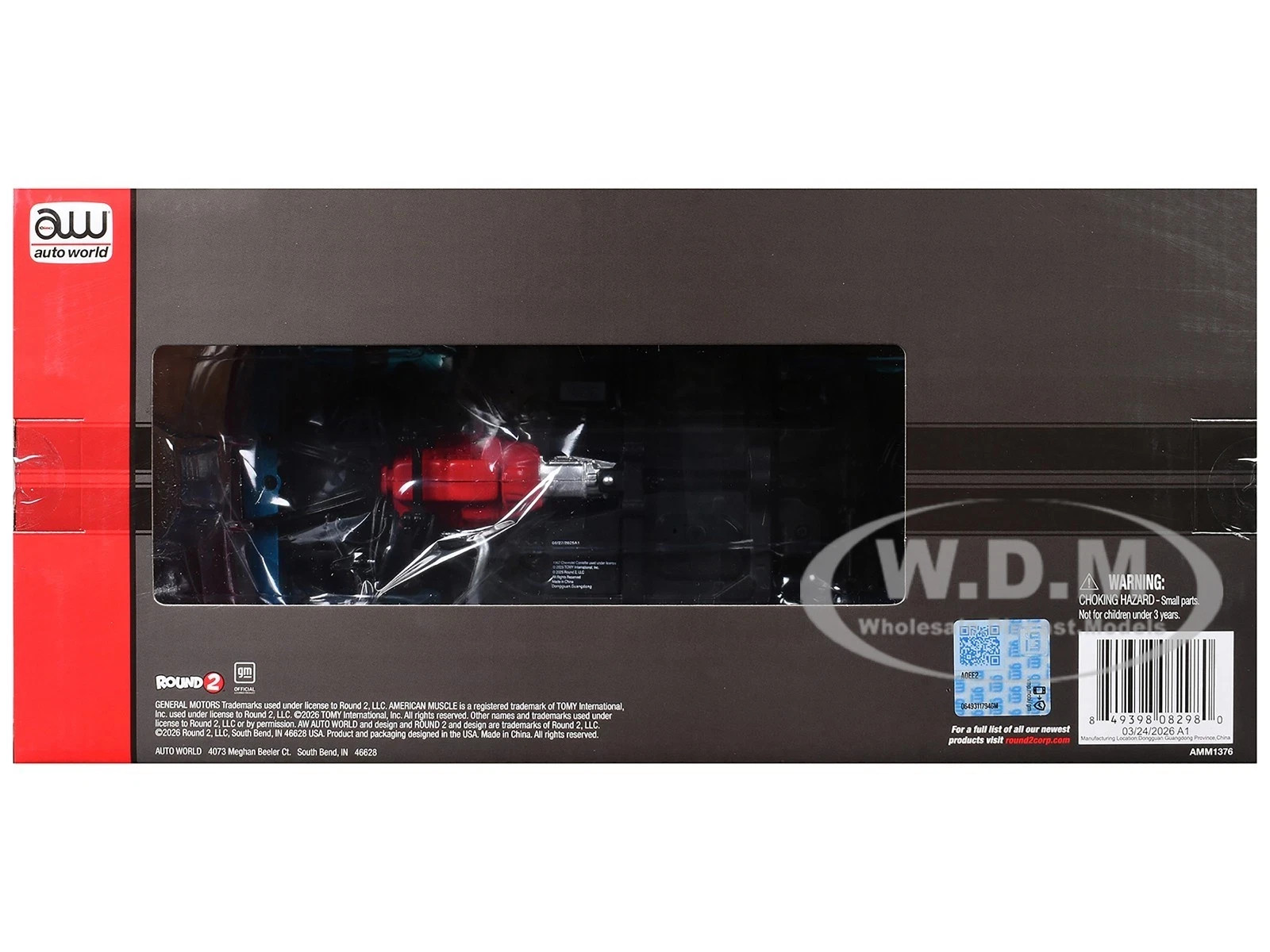1967 CHEVROLET CORVETTE STINGRAY LIGHT BLUE 1/18 DIECAST BY AUTO WORLD AMM1376