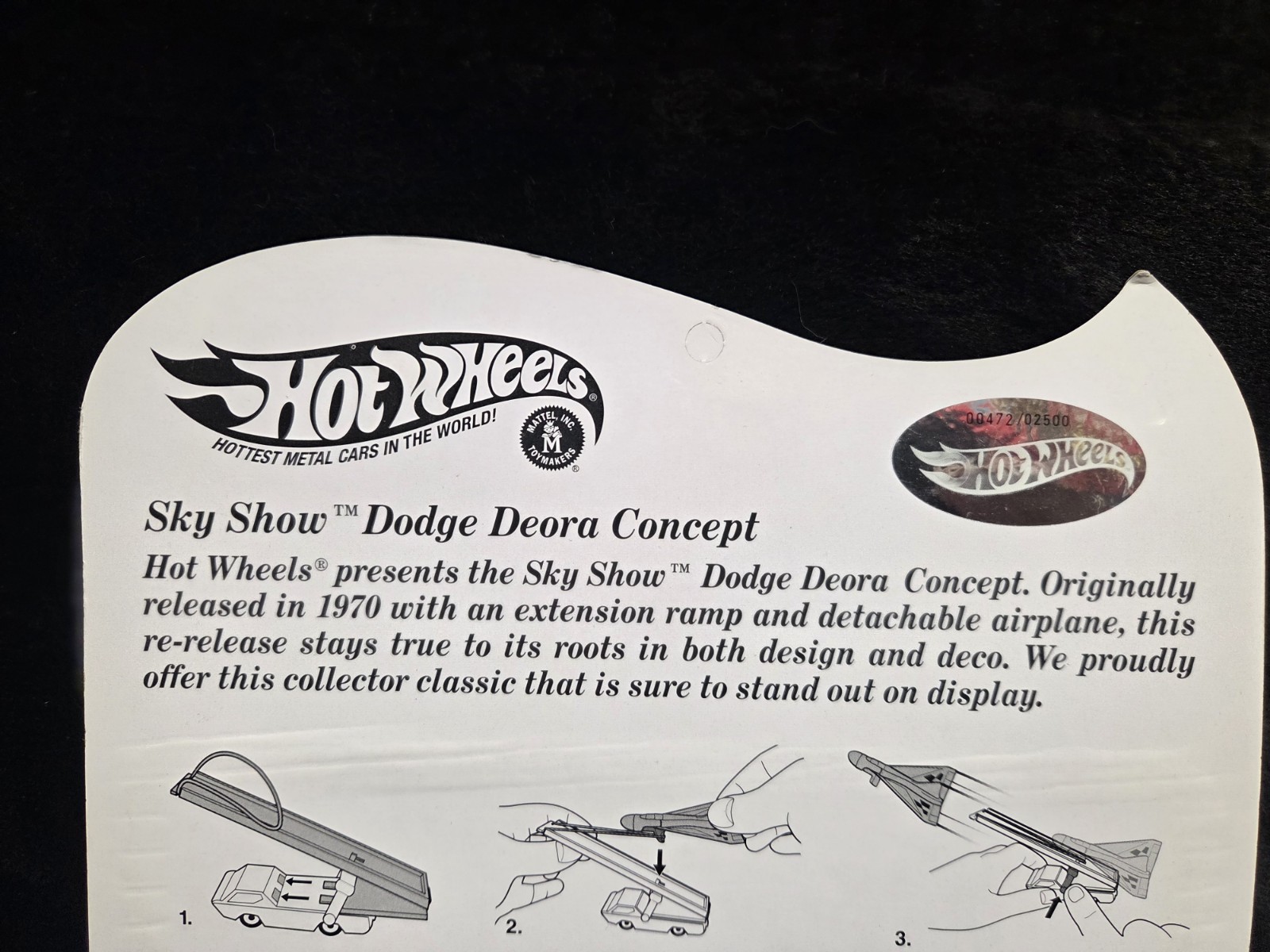 Hot Wheels RLC Sky Show Dodge Deora Concept 454/2500 Blue Redline 2011 Airplane