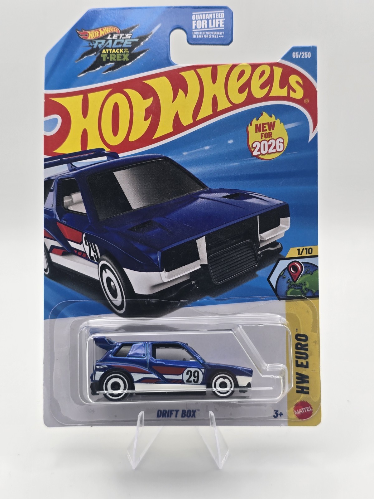 2026 L case Hot Wheels HW Euro Drift Box 1:64 Diecast Car Blue/White/Red