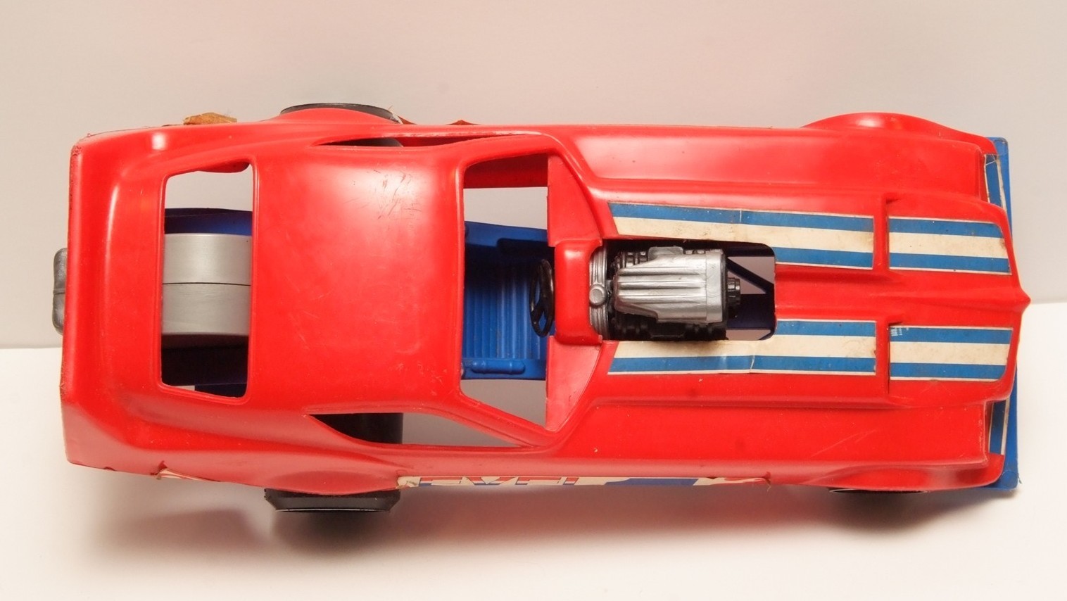 Vintage 1976 Ideal Toys Evel Knievel Red Firebird Funny Car Dragster 14″ Long