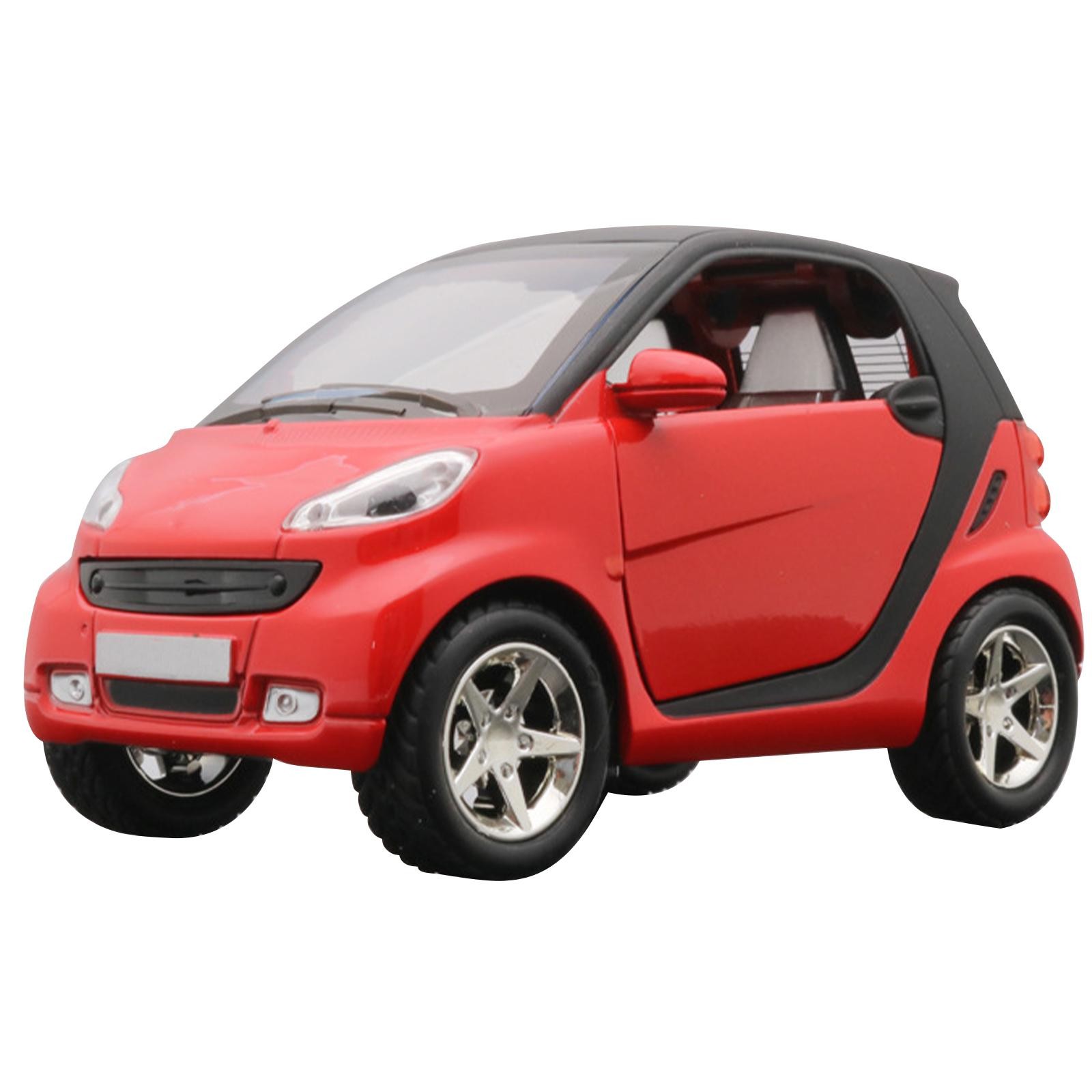 Red 1:32 Model Car Metal Diecast Toy Vehicle Kids Sound Light For Smart ForTwo G