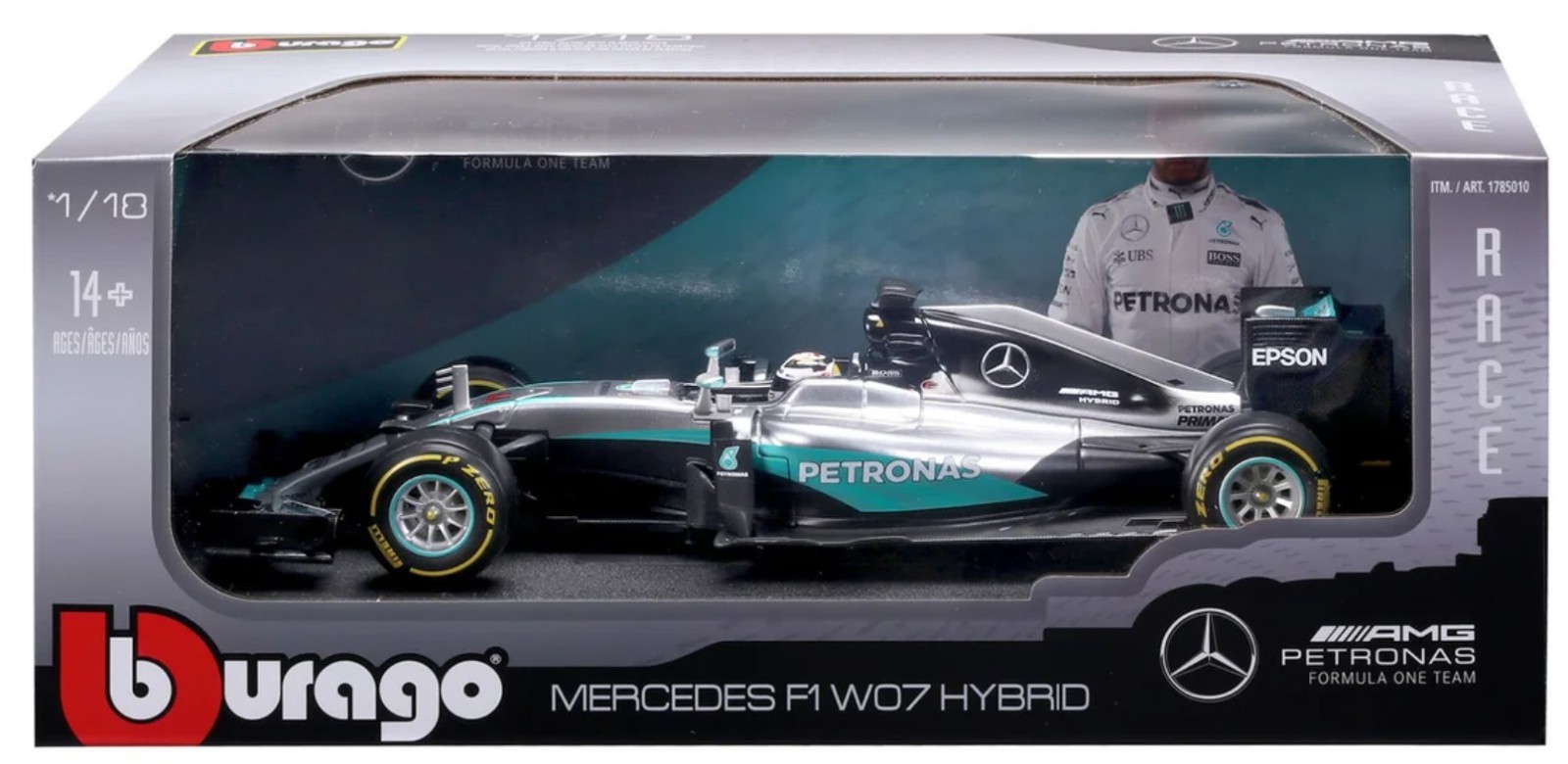 Bburago 1:18 Formula F1 Racing Die-Cast Car, Ferrari, Red Bull, Mercedes