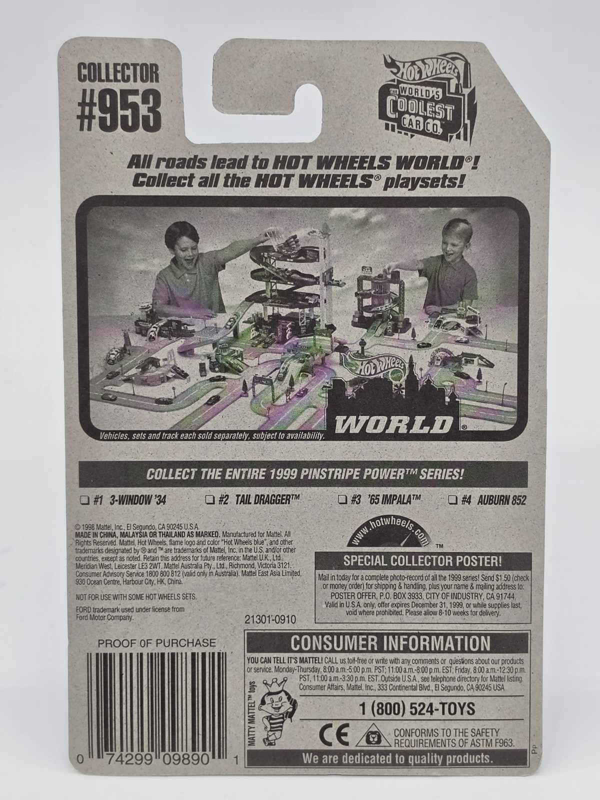 Hot Wheels – Pinstripe Series – 3 Window ’34 Ford – Purple