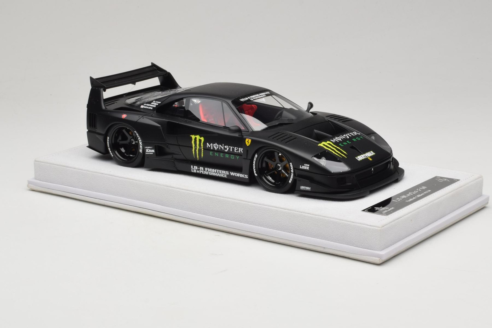 Ferrari F40 LB Works Monster Energy Matt Black 1:18 BBA | REMC026