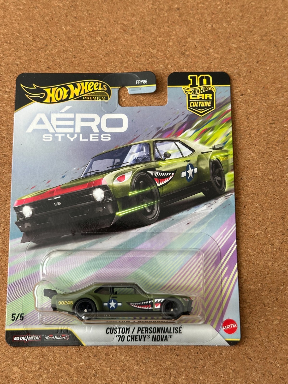 Hot Wheels Premium Car Culture Aero Styles Custom ’70 Chevy Nova – Fast Shipping