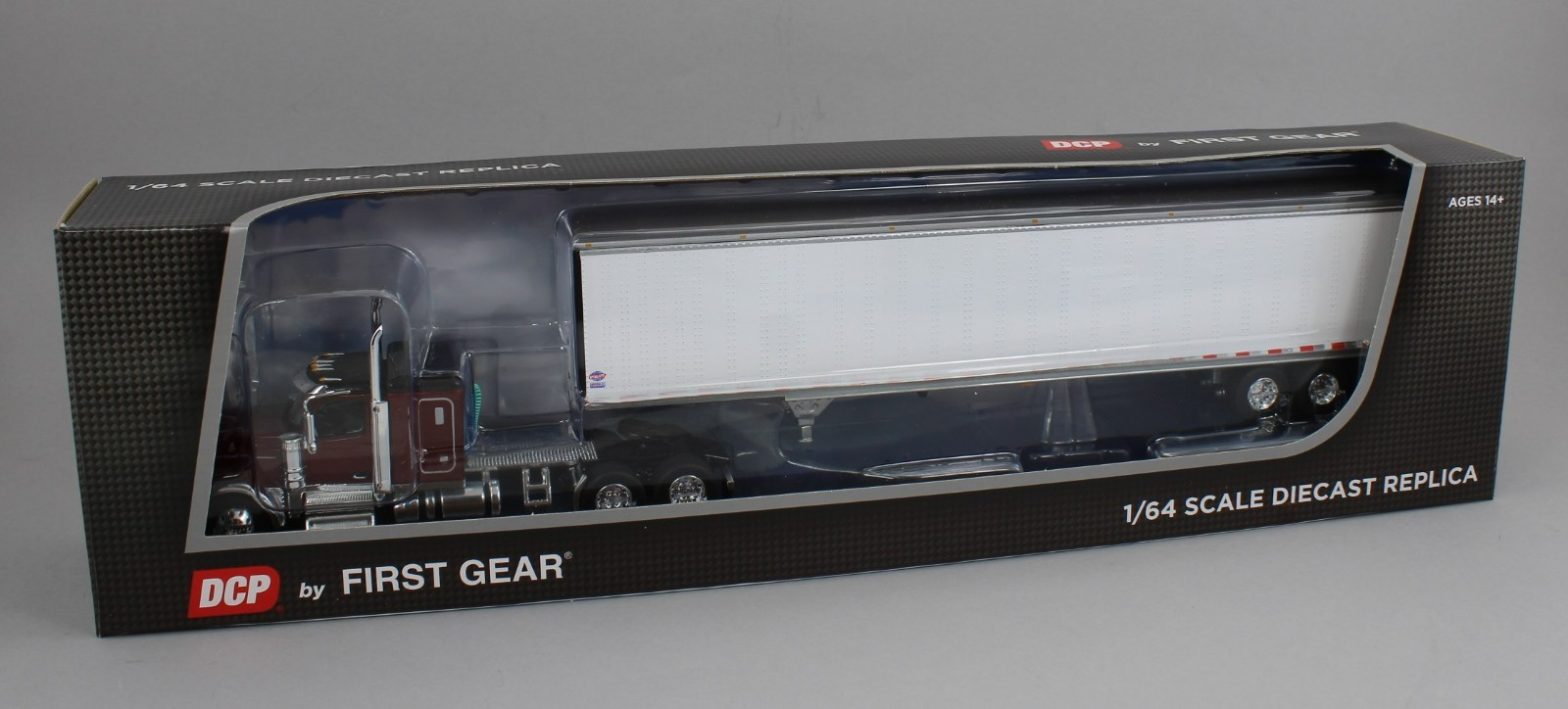 DCP 1:64 *RED* Peterbilt 589 58″ Flattop w/53′ VAN TRAILER *NIB*