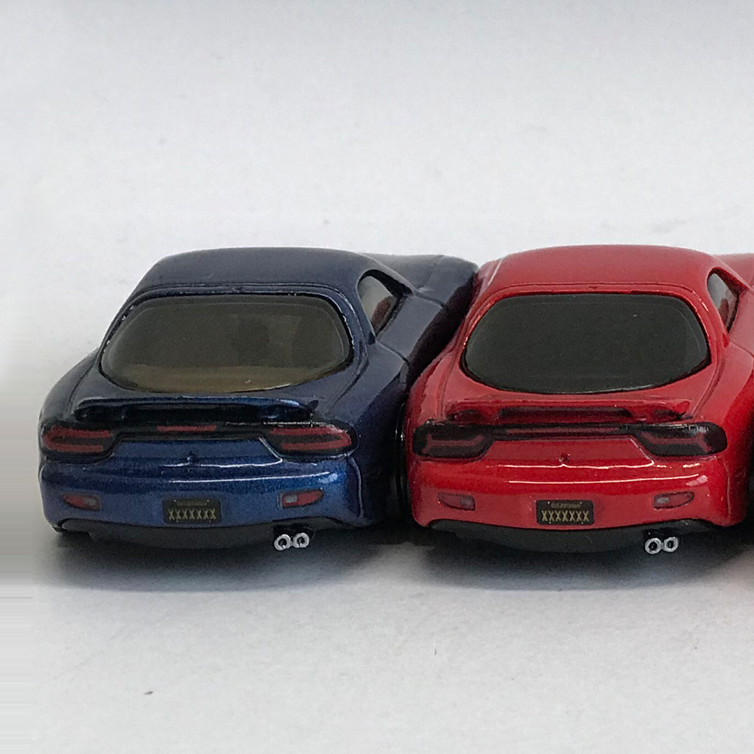 1/64 Scale MAZDA FD RX7 Custom Waterslide Decals Headlight Taillight Hot Wheelz
