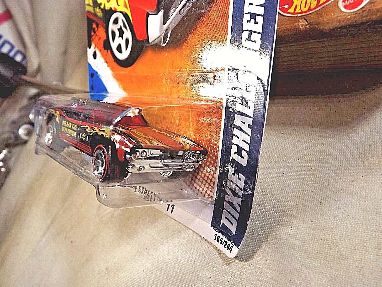 2011 Hot Wheels Walmart Redlines #165 Main Street DIXIE CHALLENGER Black w/RL5s