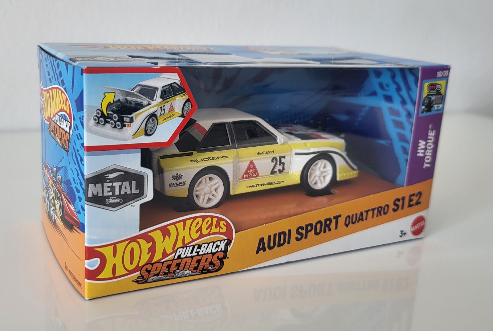 Hot Wheels Pull-Back Speeders Audi Sport Quattro S1 E2 1:43 2025 NEW
