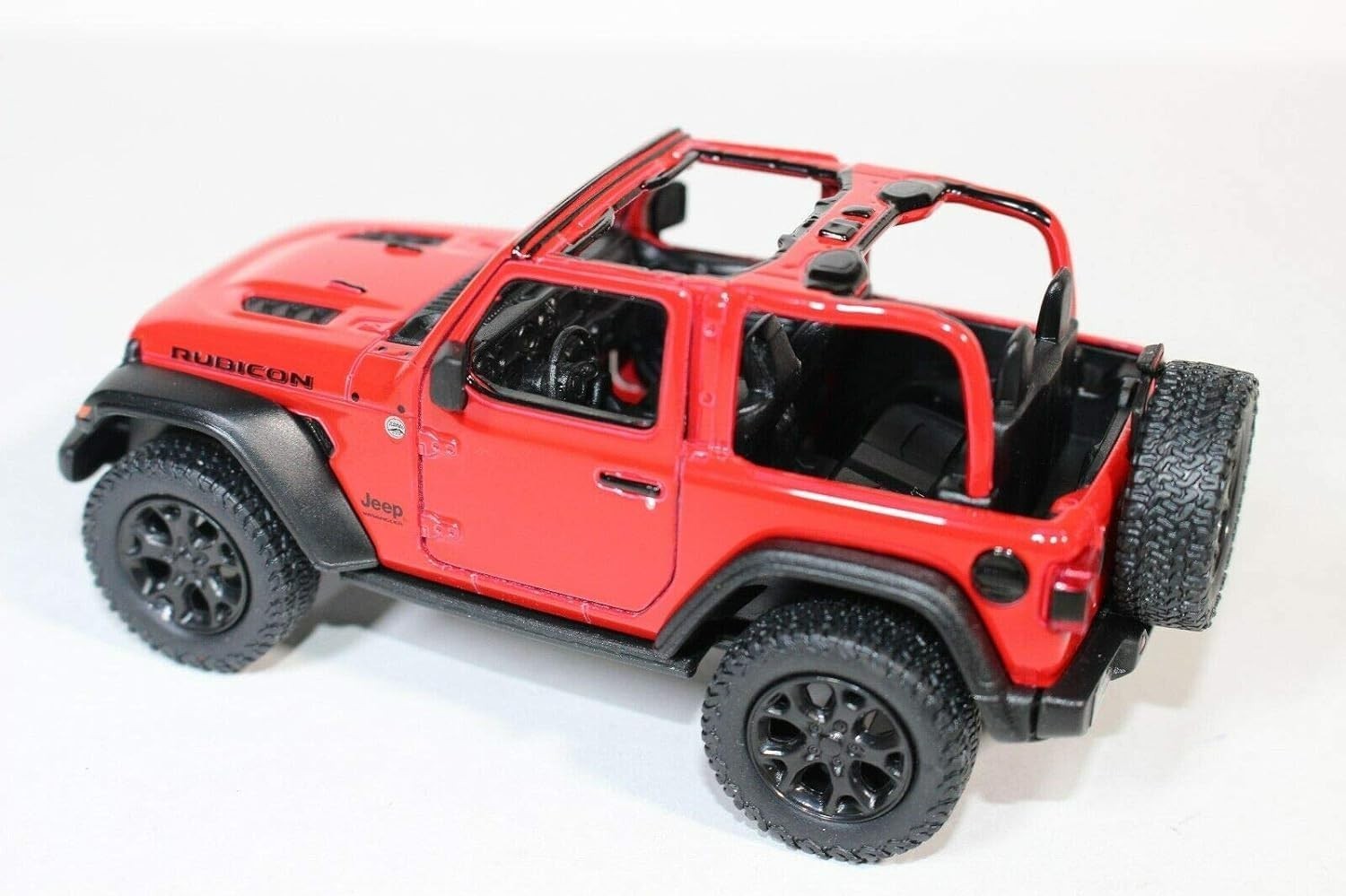 Collectible 5-Inch Jeep Wrangler Rubicon Toy Car – Pullback Action Red Model