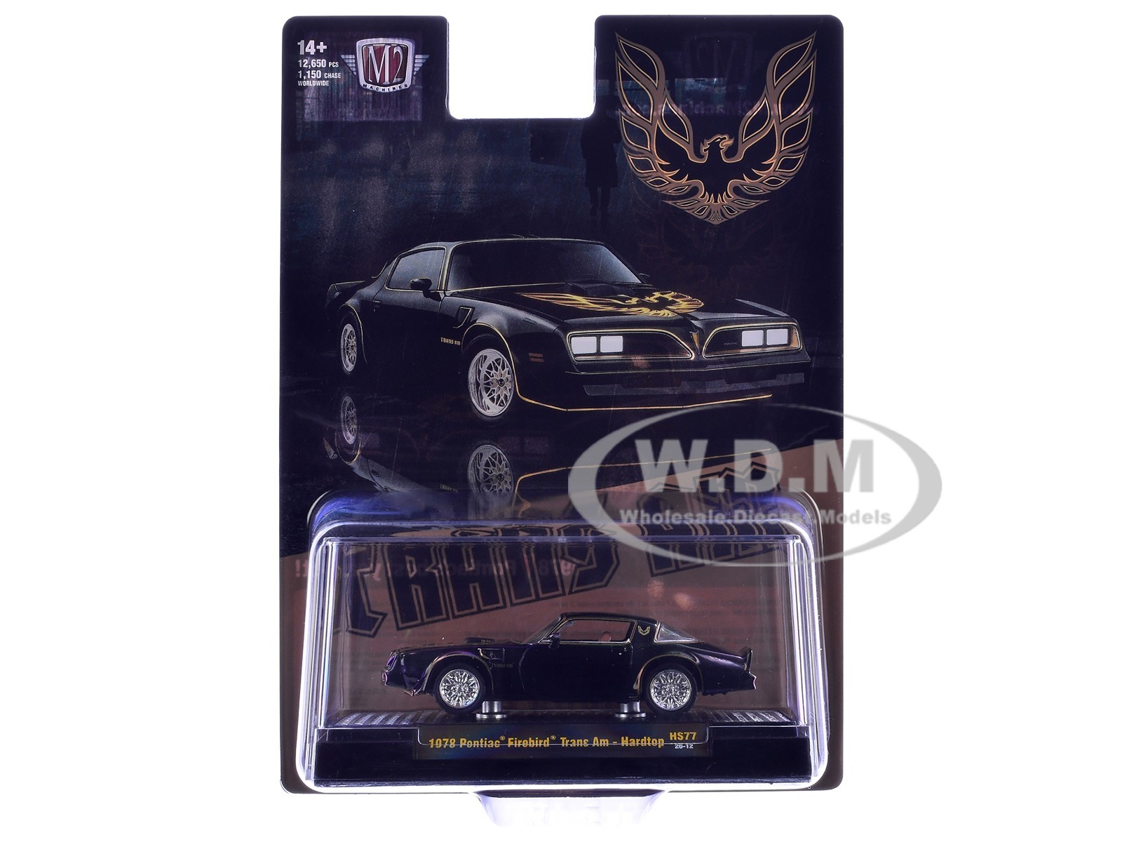1978 PONTIAC FIREBIRD TRANS AM BLACK 1/64 DIECAST MODEL CAR BY M2 31500-HS77