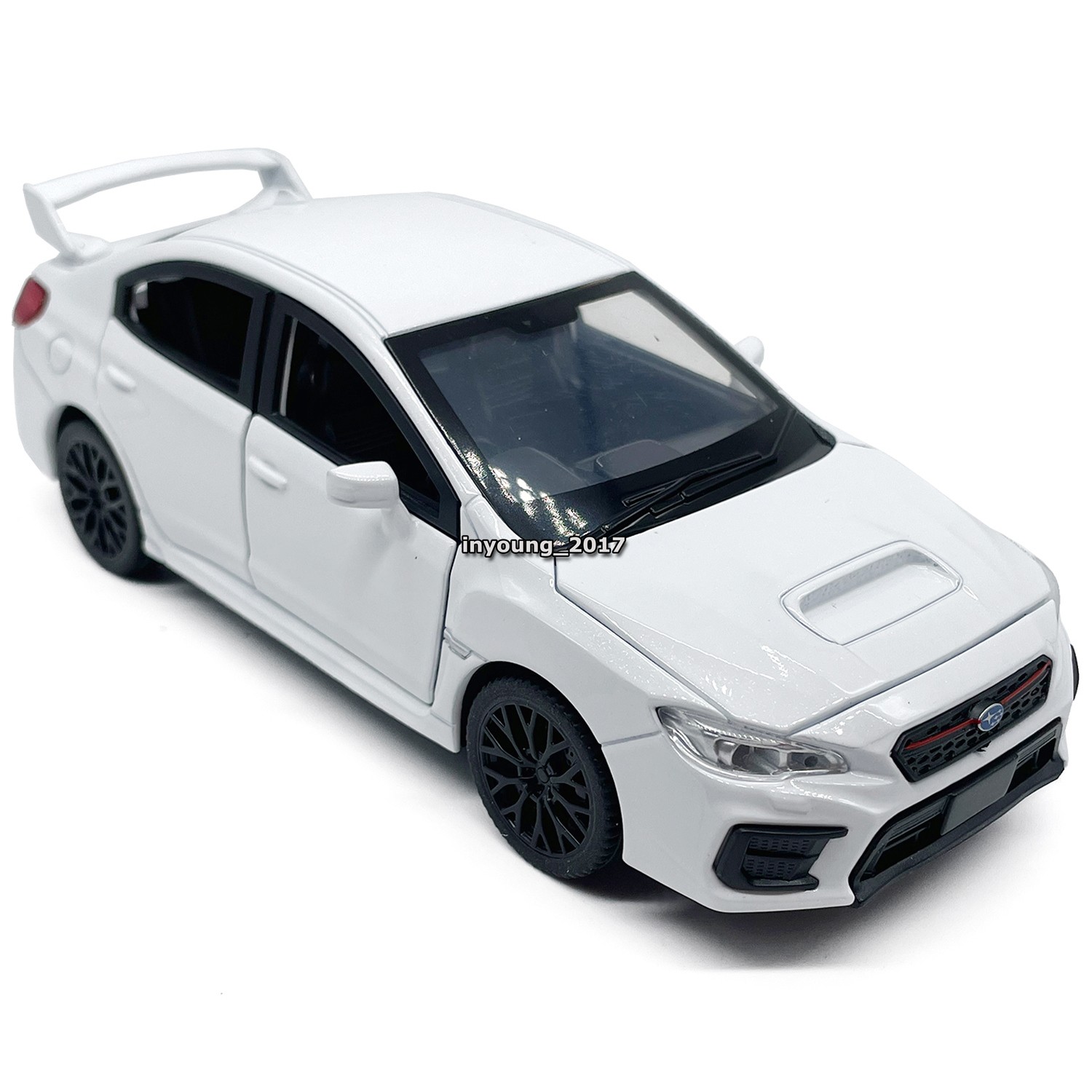 1:30 Subaru WRX STI Model Car Diecast Toy Vehicle Toys for Boys Kids Gifts White