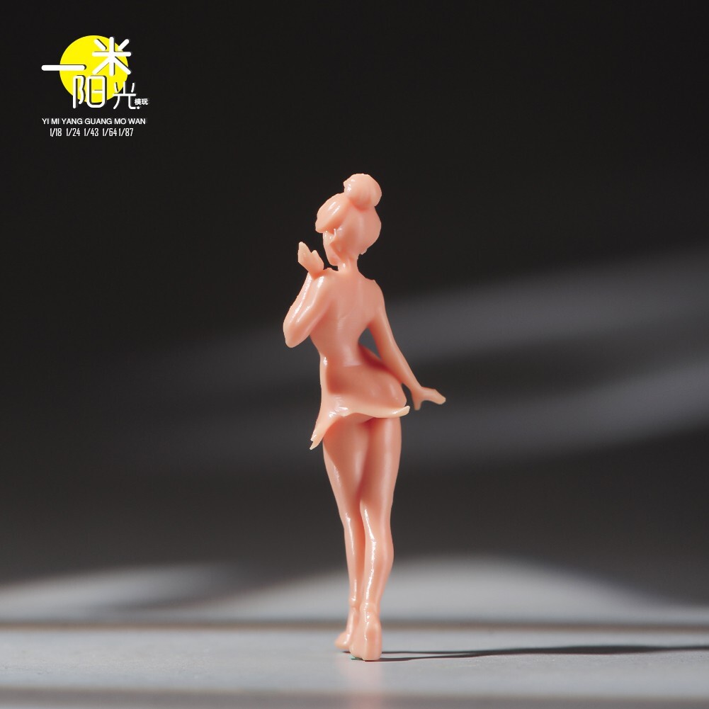 Resin 1/18 1/24 1/43 1/64 1/87 Princess Girl Doll Unpaint Mini Figure Model Toys
