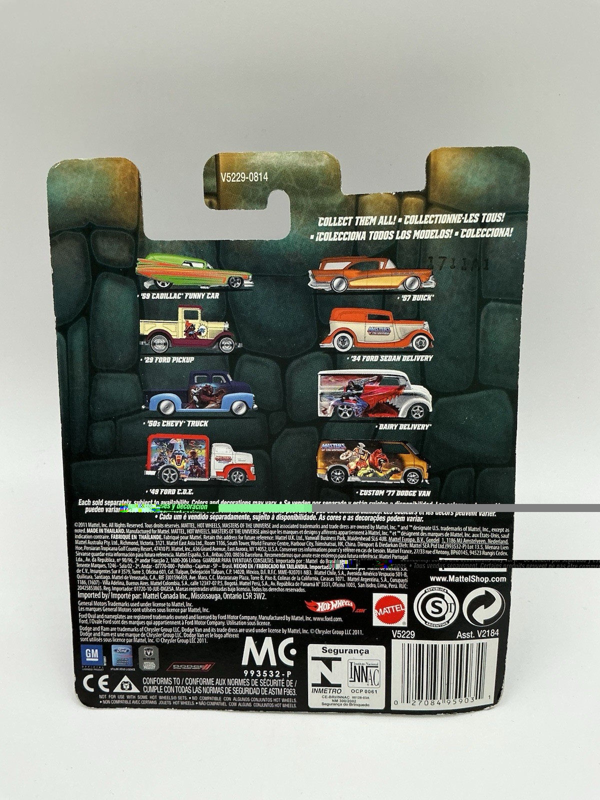 2011 Hot Wheels Pop Culture Masters Of The Universe MOTU Complete 7Car Set- Z 25