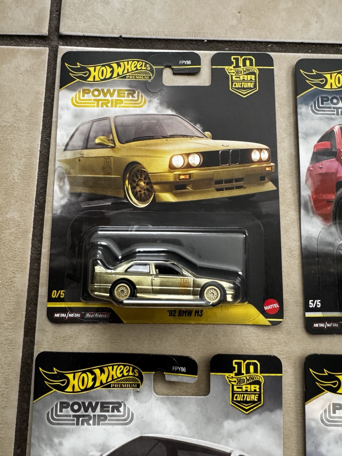 2026 Hot Wheels Premium Car Culture Power Trip Set of 6 0/5 Gold 92 BMW M3 Chase