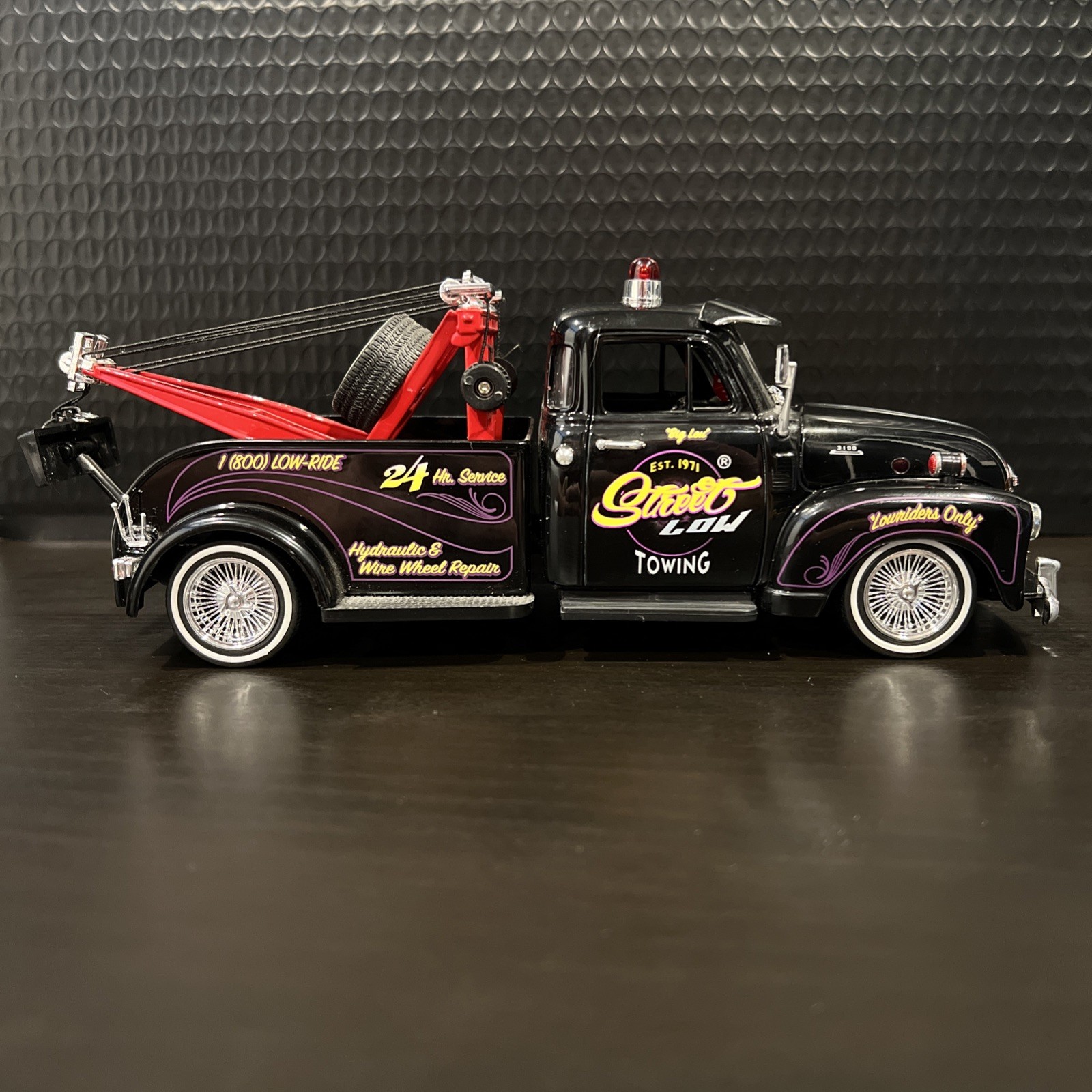 Vintage 2003 Jada Street Low 1953 Chevrolet 3100 Tow Truck Nice Cables/Paint