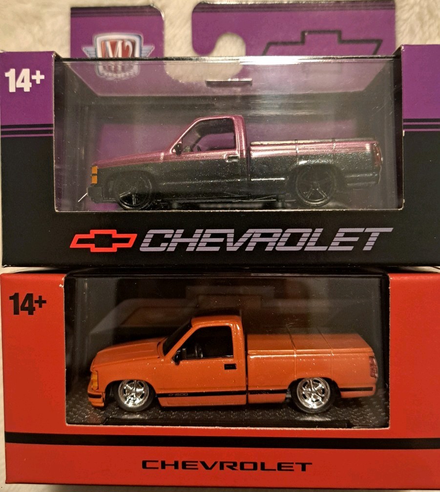 🔥New M2 Machines ’92 Chevrolet 1500 454SS/ ’90 Chevy 1500 Truck Lot Of 2pcs 🔥