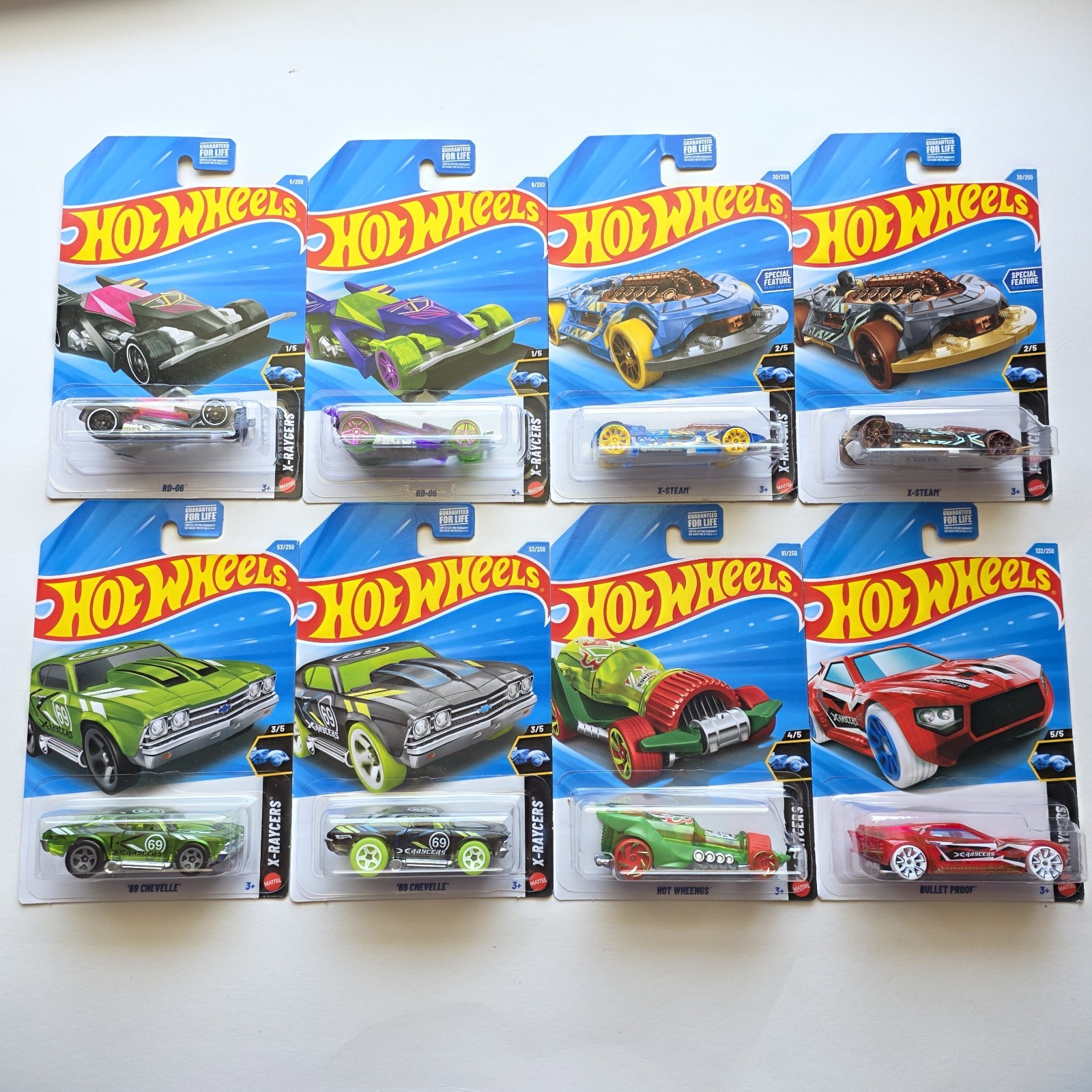 Hot Wheels X-Raycers Complete Series Lot 1-5 69 Chevelle RD-06 X-Steam Set