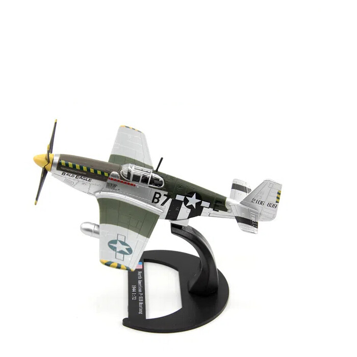 1:72 Alloy Diecast Military Model United Kingdom P-51 Mustang Fighter Aircraft