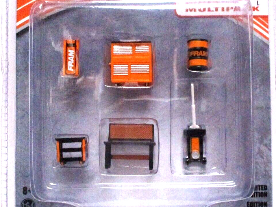 Greenlight Collectibles Exclusive FRAM Shop Tool Multipack 1:64 Limited Edition!