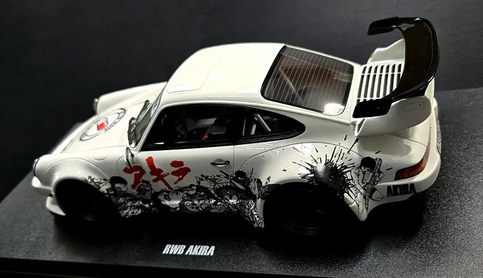 2024 Porsche 911 RWB Akira Glacier White in 1:18 scale by GT Spirit