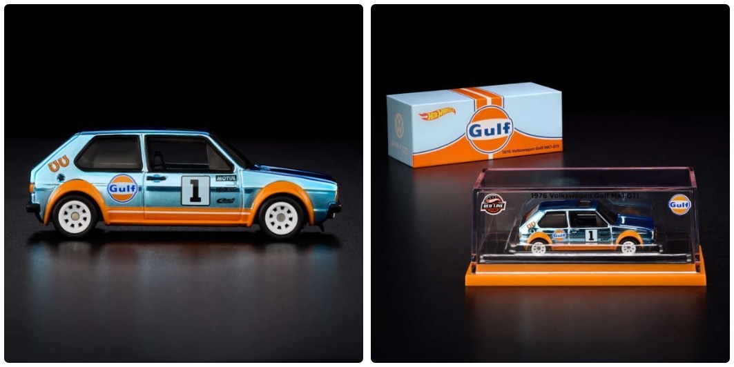 NEW Hot Wheels RLC Exclusive 1976 Volkswagen Golf Mk1 GTI GULF Racing DECO