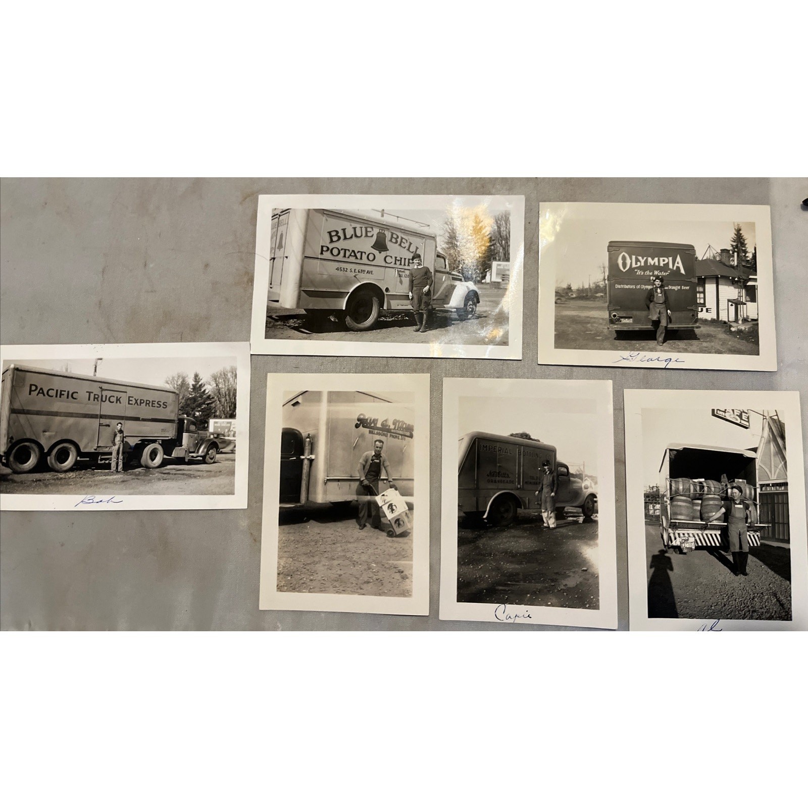 Lot of C1950 Delivery Drivers and Commercial Trucks