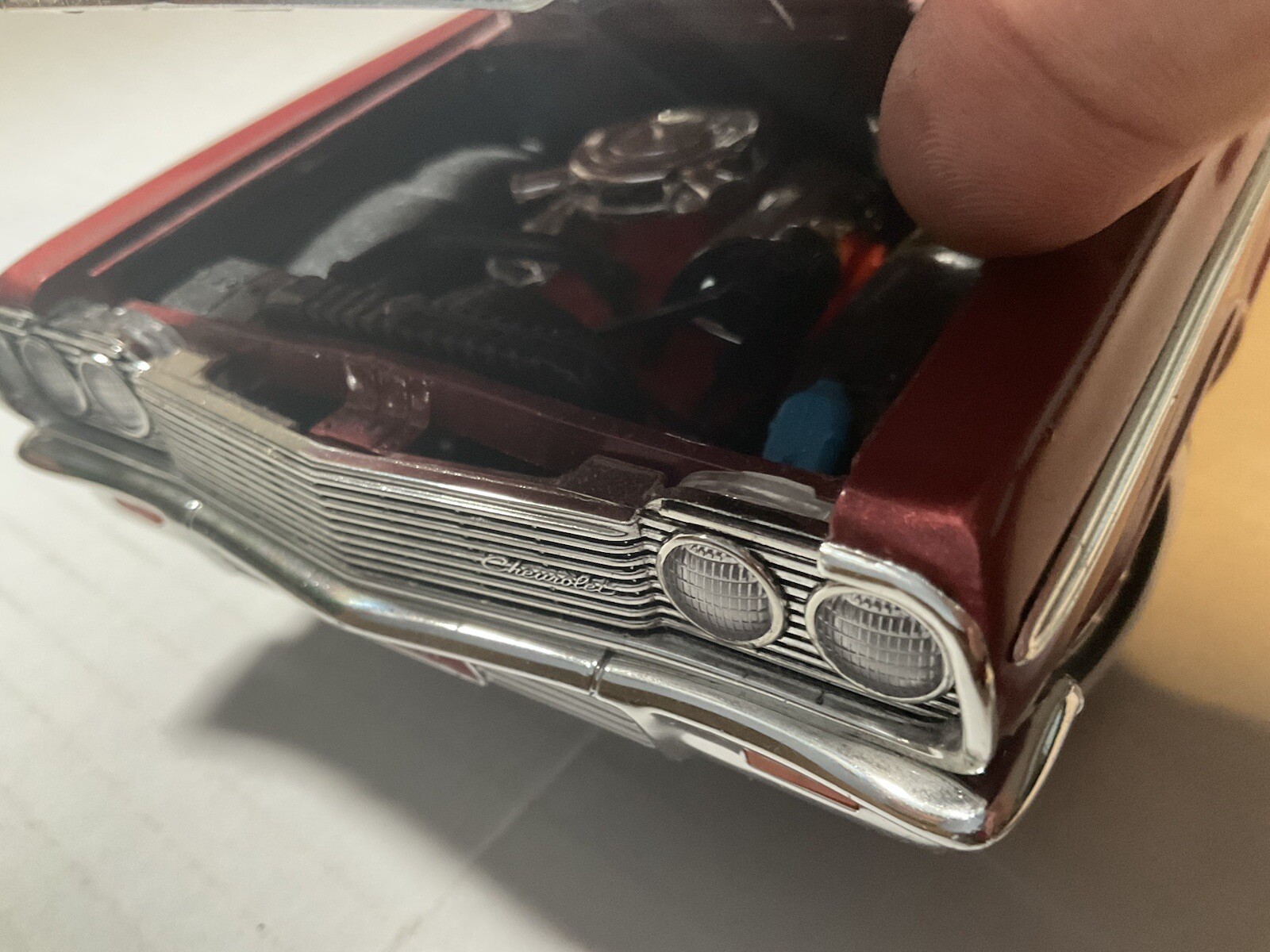ERTl 1/18 1964 Impala Convertible SS. Plum Red, No BOX, Good Condition
