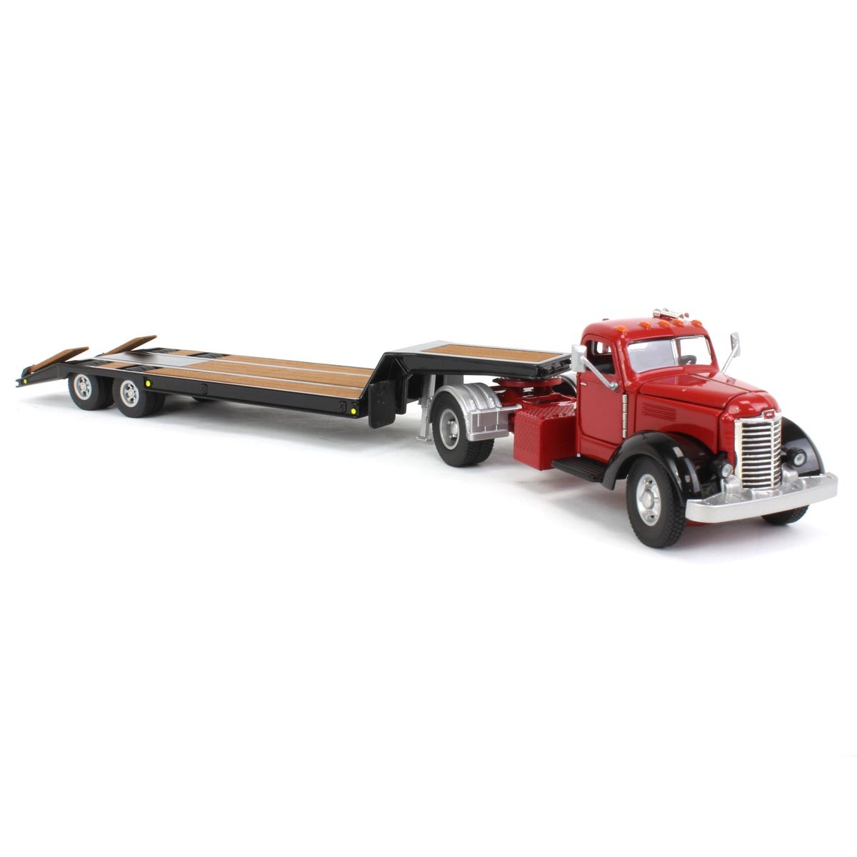 Spec Cast 1/50 Red International KB-8 with Tandem Axle Lowboy Trailer, 39510