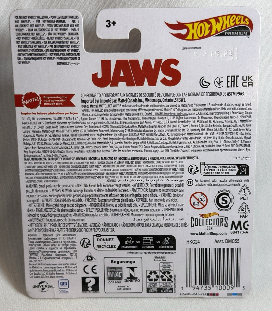 2023 Hot Wheels Jaws Movie 1975 Chevy Blazer Custom Truck Amity Police Dept.