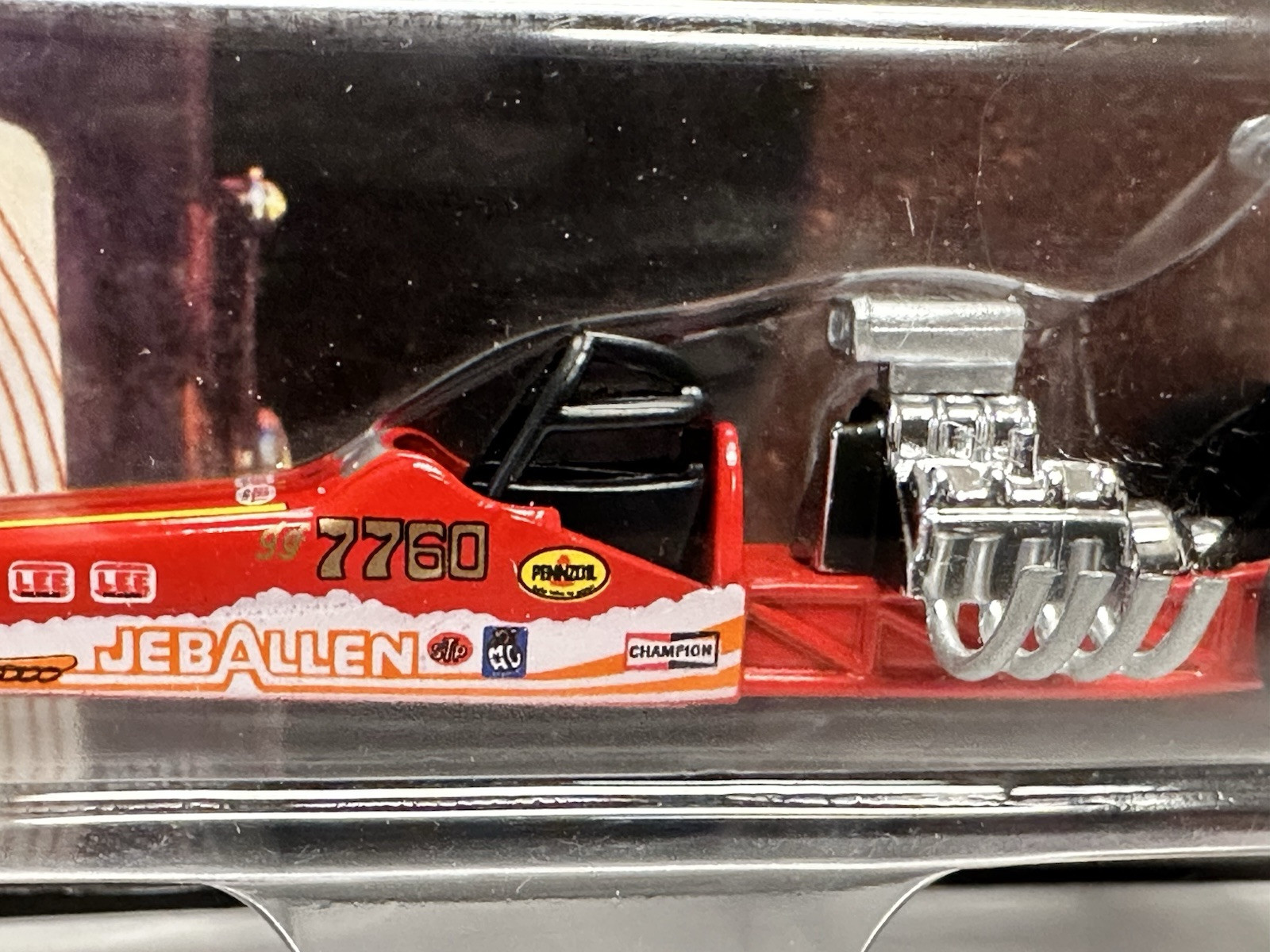 JOHNNY LIGHTNING NHRA LEGENDS ~JEB ALLEN PRAYING MANTIS 1974 TOP FUEL DRAGSTER~