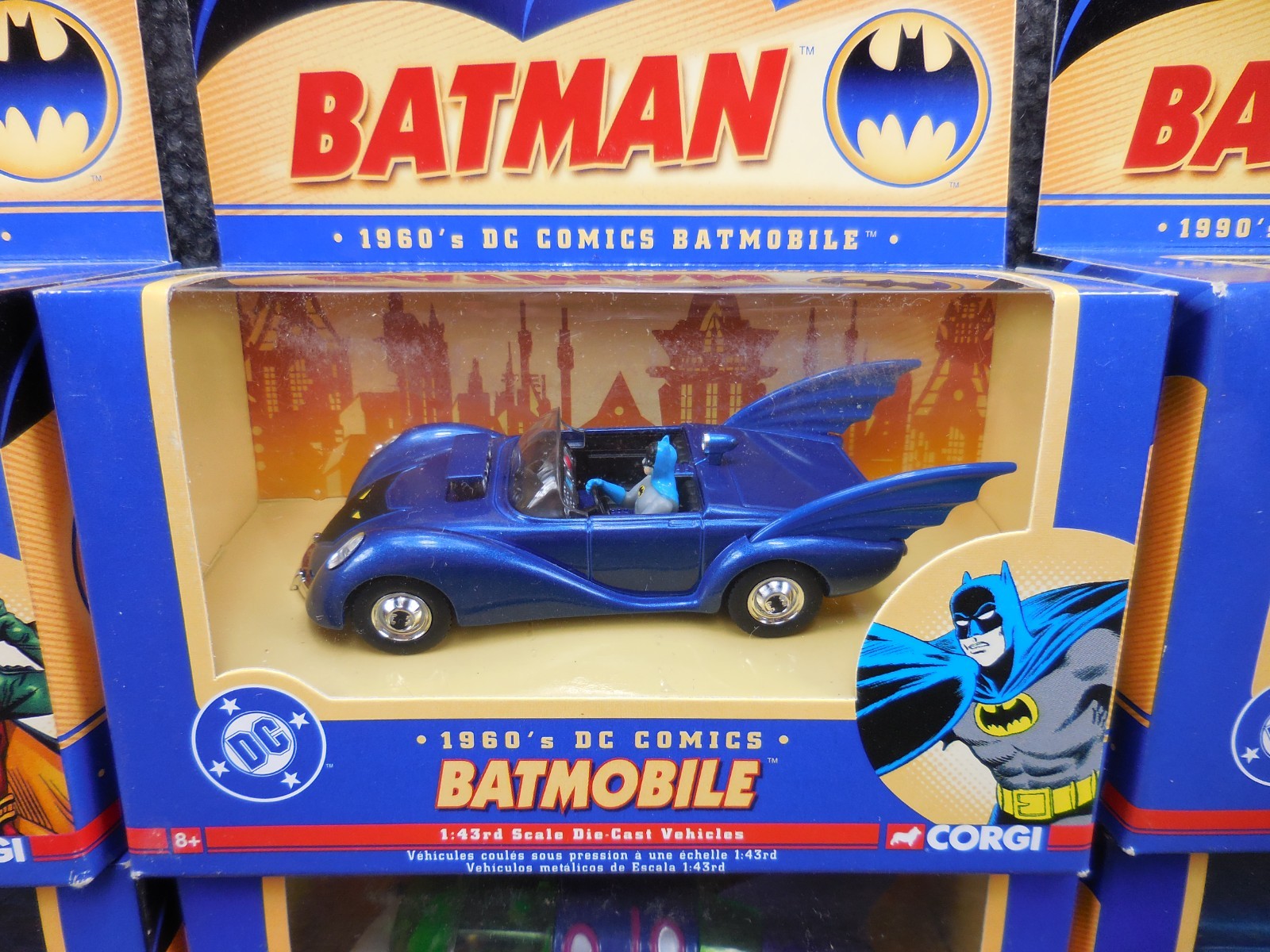 Sealed (8) Corgi Batmobile 1:43 Batman 1940’s 1950’s 1960’s 1970’s 1990’s 2000