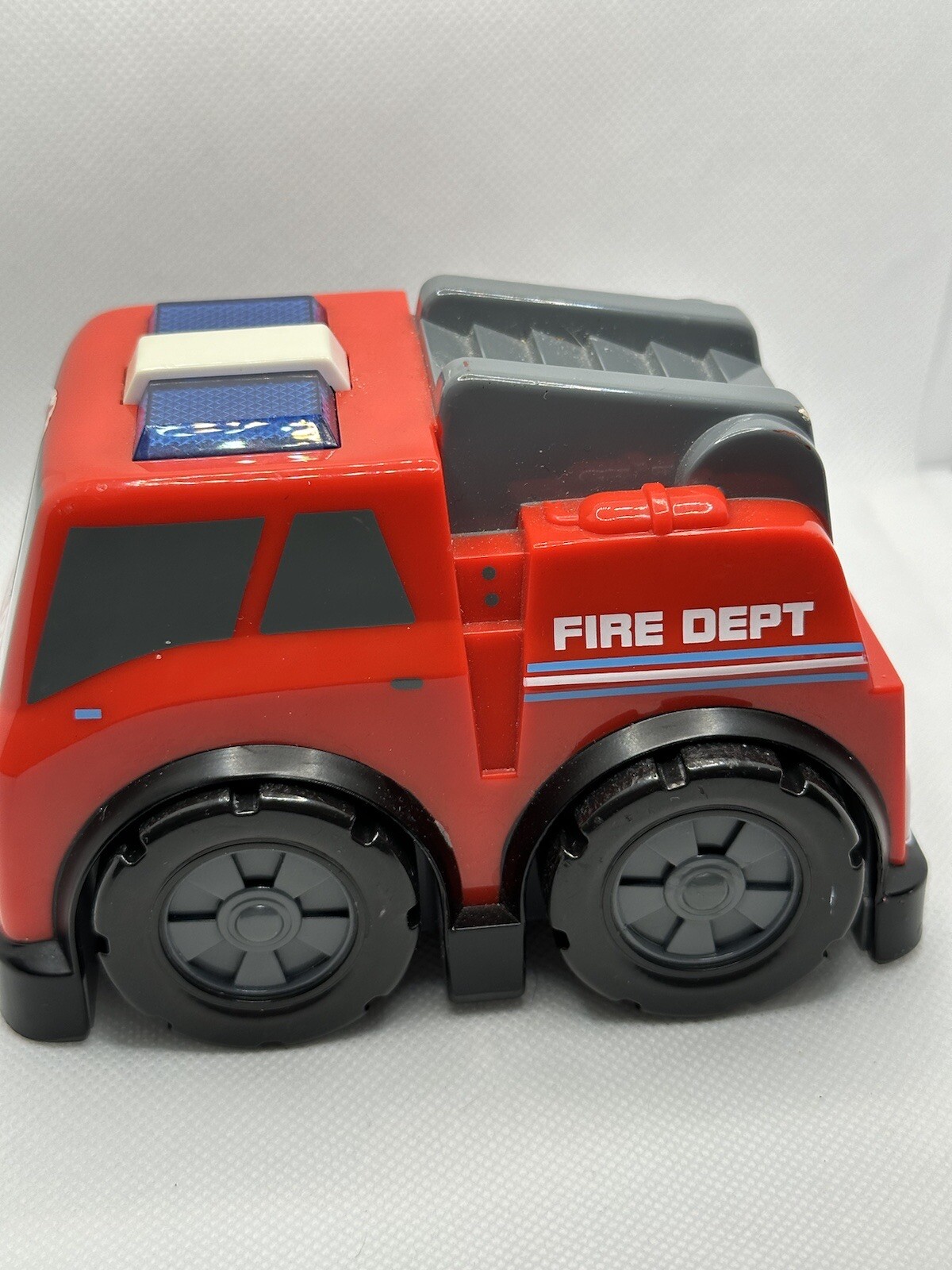 Manley Red Plastic Fire Dept Fire Truck 2009 Lights And Sound Works