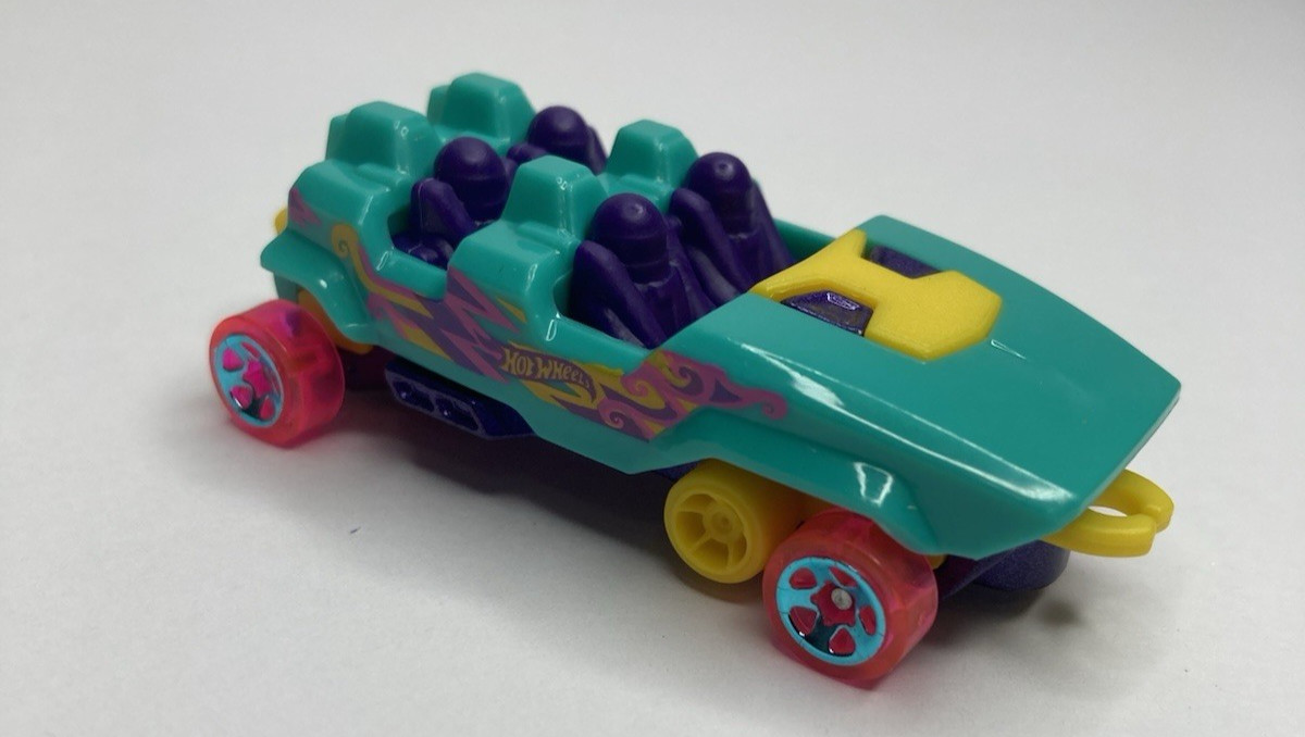 Mattel Hot Wheels Loopster teal green toy roller coaster car diecast 1:64 scale