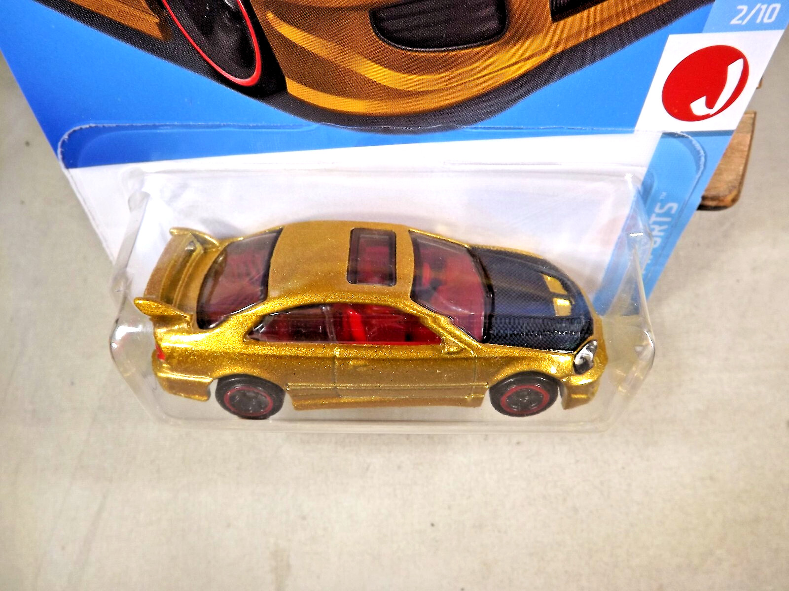 2024 Hot Wheels #45 HW J-Imports 2/10 HONDA CIVIC Si Gold w/Black 5 Sp Red Rims