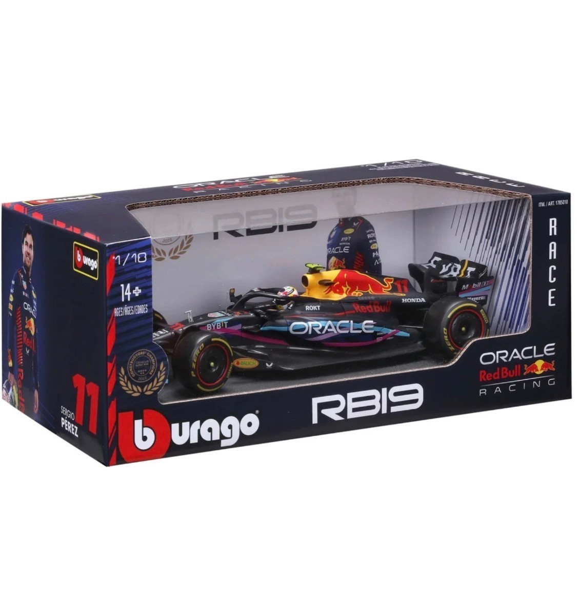 Bburago 1:18 Formula F1 Racing Die-Cast Car, Ferrari, Red Bull, Mercedes
