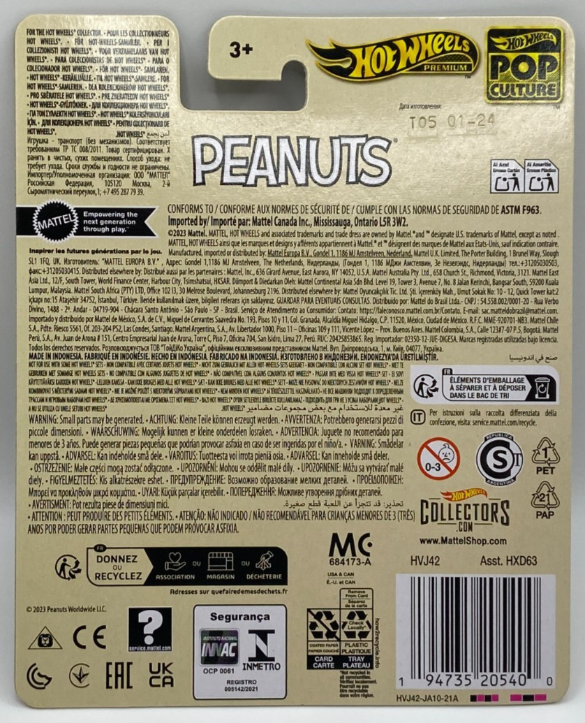Hot Wheels Premium Pop Culture Peanuts Snoopy
