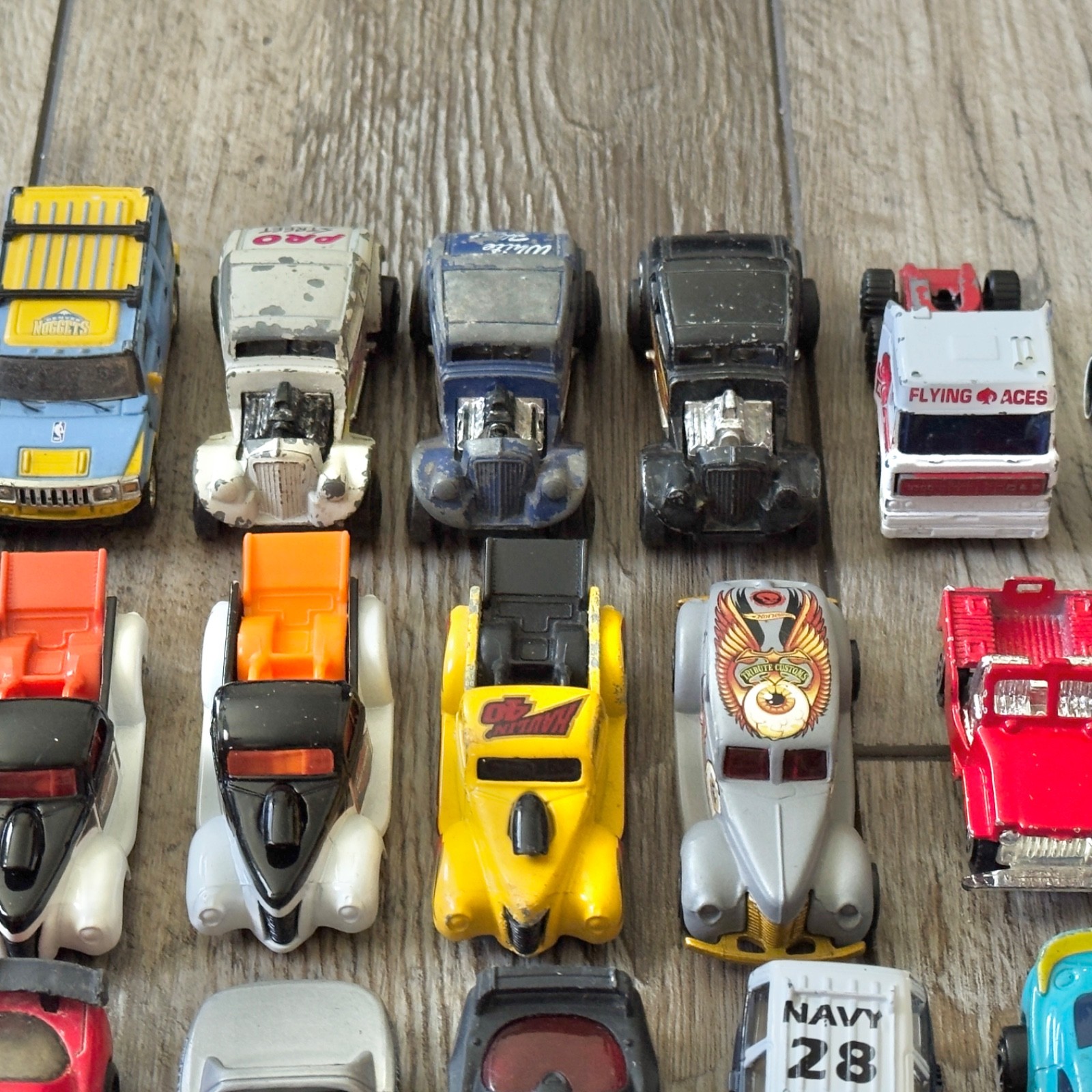 Hot Wheels Matchbox Unbranded Mixed Diecast & Plastic Cars Trucks Lot of 47