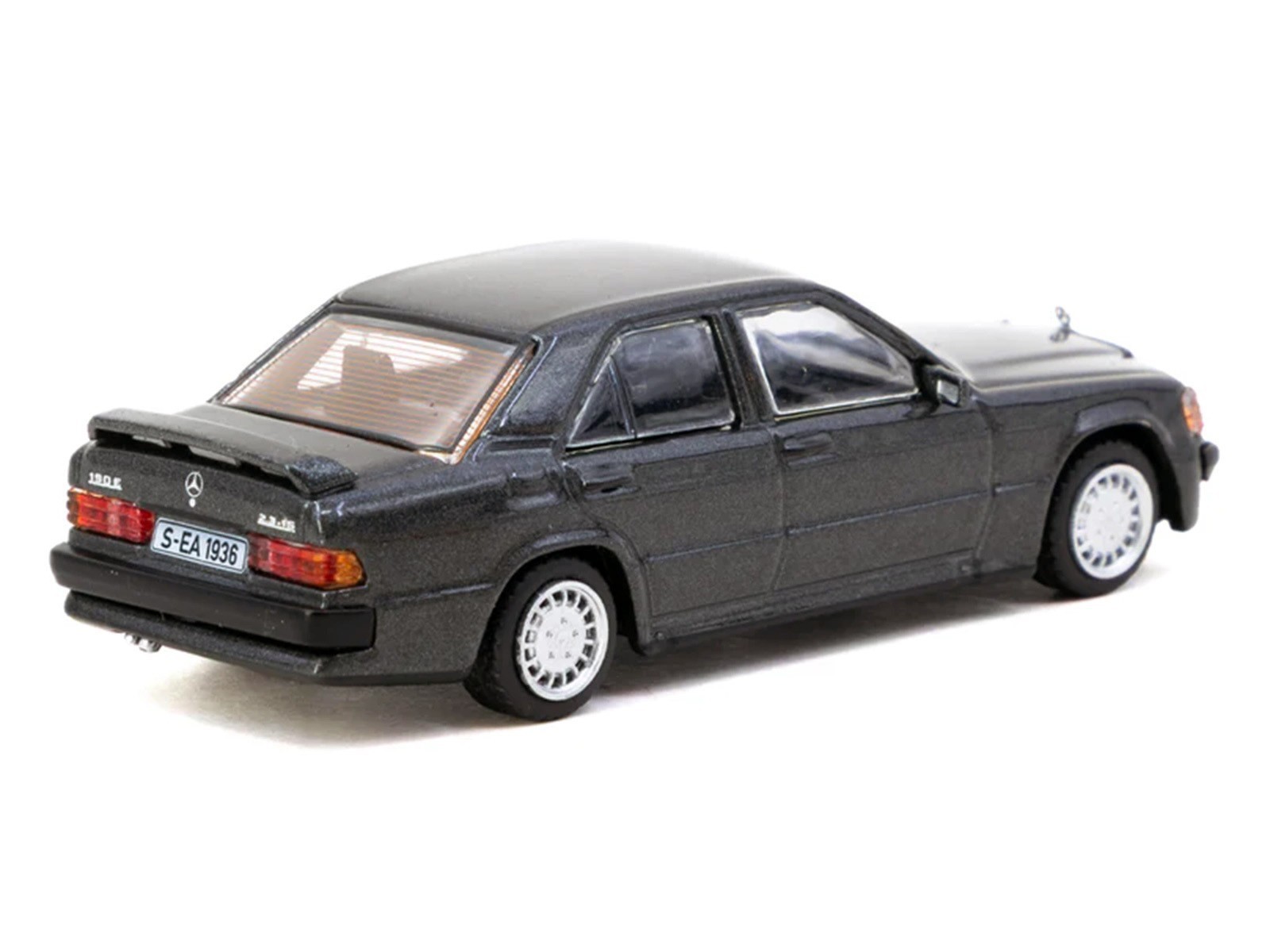 MERCEDES-BENZ 190 E 2.3-16 BLUE-BLACK 1/64 DIECAST BY TARMAC WORKS T64G-047-BK