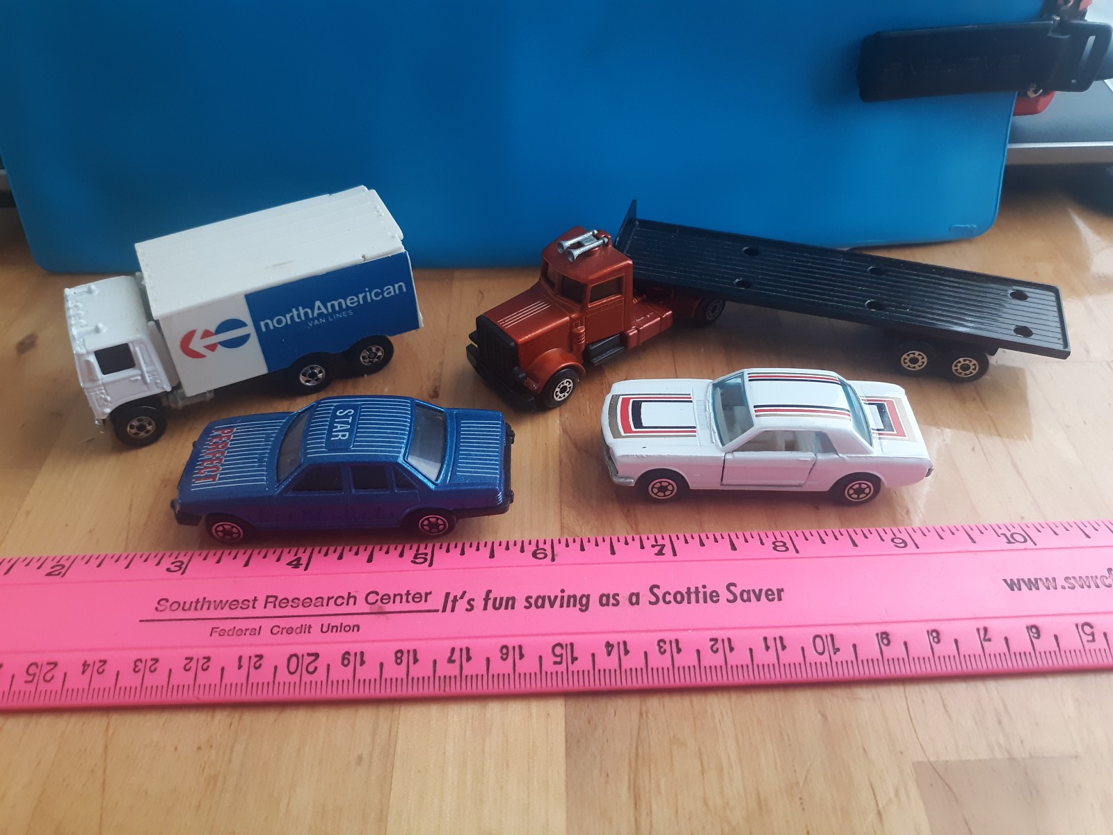 Four die cast and plastic vehicles – NOT HO SCALE NOT 1:87