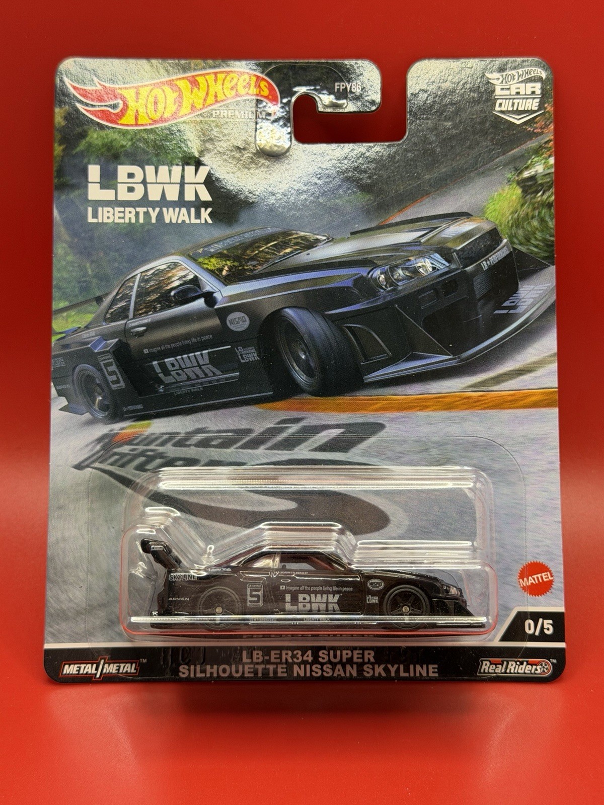 Hot Wheels LB-ER34 Liberty Walk Nissan Skyline Mountain Drifters R34 CHASE LBWK