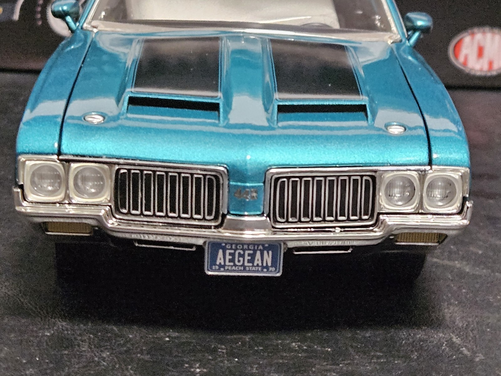 ACME 1:18 SCALE 1970 OLDSMOBILE 442 W-30 IN AEGEAN AQUA METALLIC A1805627. NEW!!