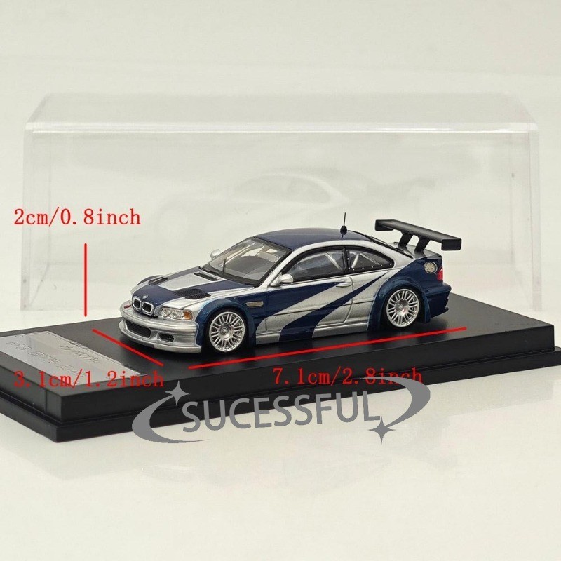 1:64 MJ GTR E46 Need For Speed Metal Diecast Model Car, Mini Gift