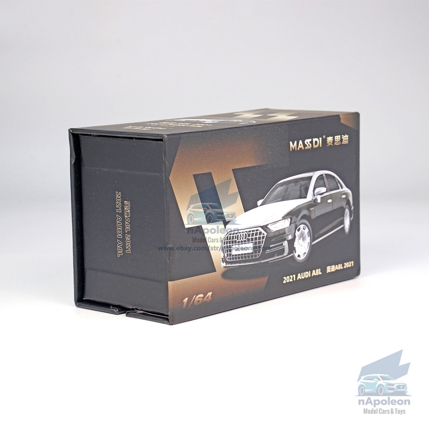 1:64 Audi A8L Horch 2021 Two-Tone Diecast Model Car Kids Gift Collection Display